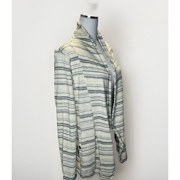 Anthropologie Saturday Sunday Womens Medium Stripe Long Sleeve Open Knit Jacket - Picture 2 of 10